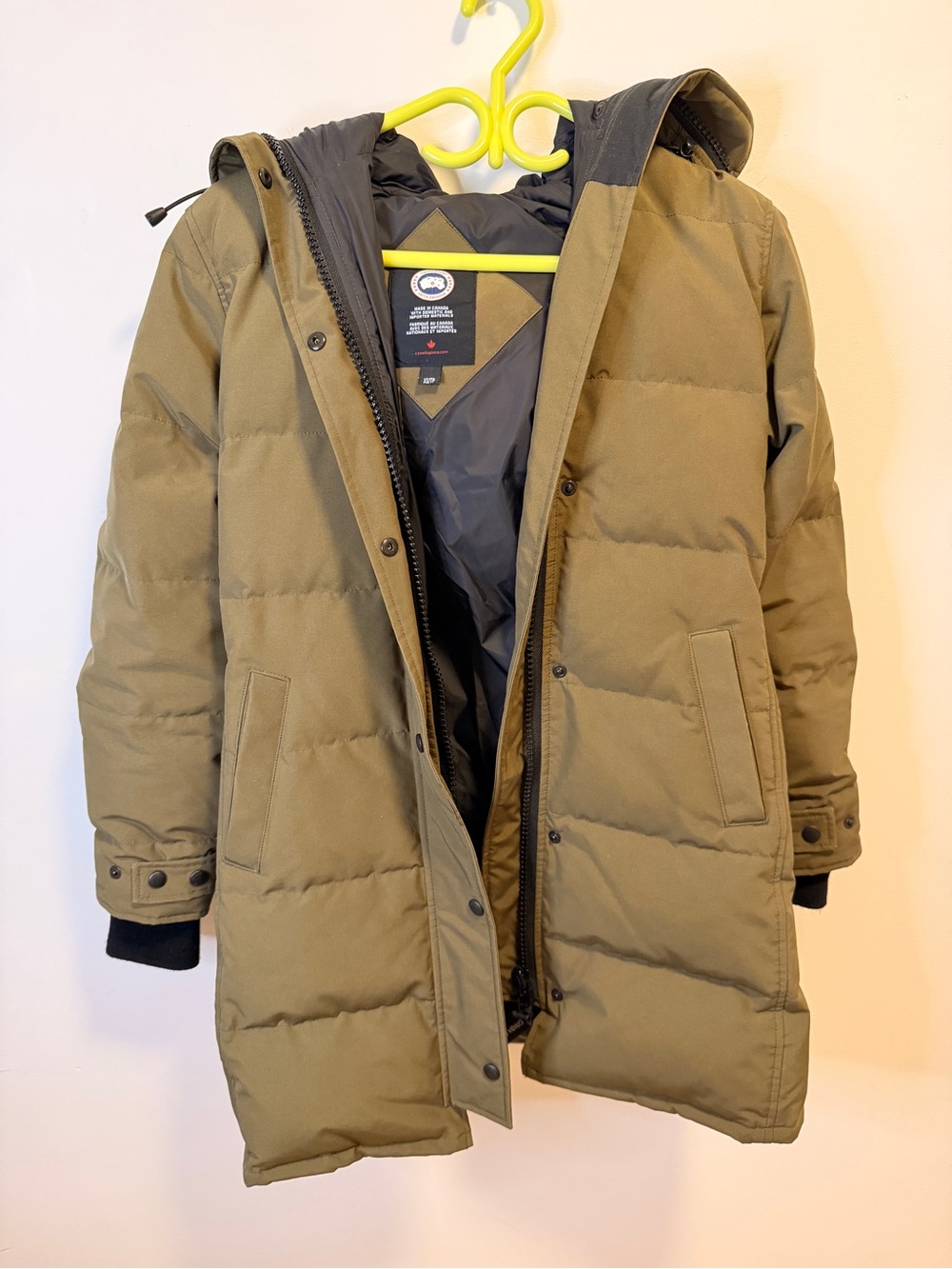 WOMENS CANADA GOOSE Green Parka Insulated Winter Coat